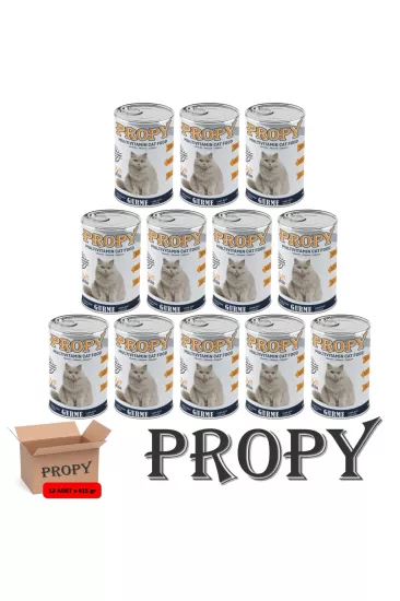 PROPY GURME LEZZET (KUZU-TAVUK-BALIK) ETLİ KONSERVE YAŞ MAMA 415 GR