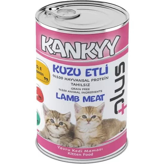 KANKYY KUZU ETLİ YAVRU KEDİ KOSERVE YAŞ MAMA 415 GR