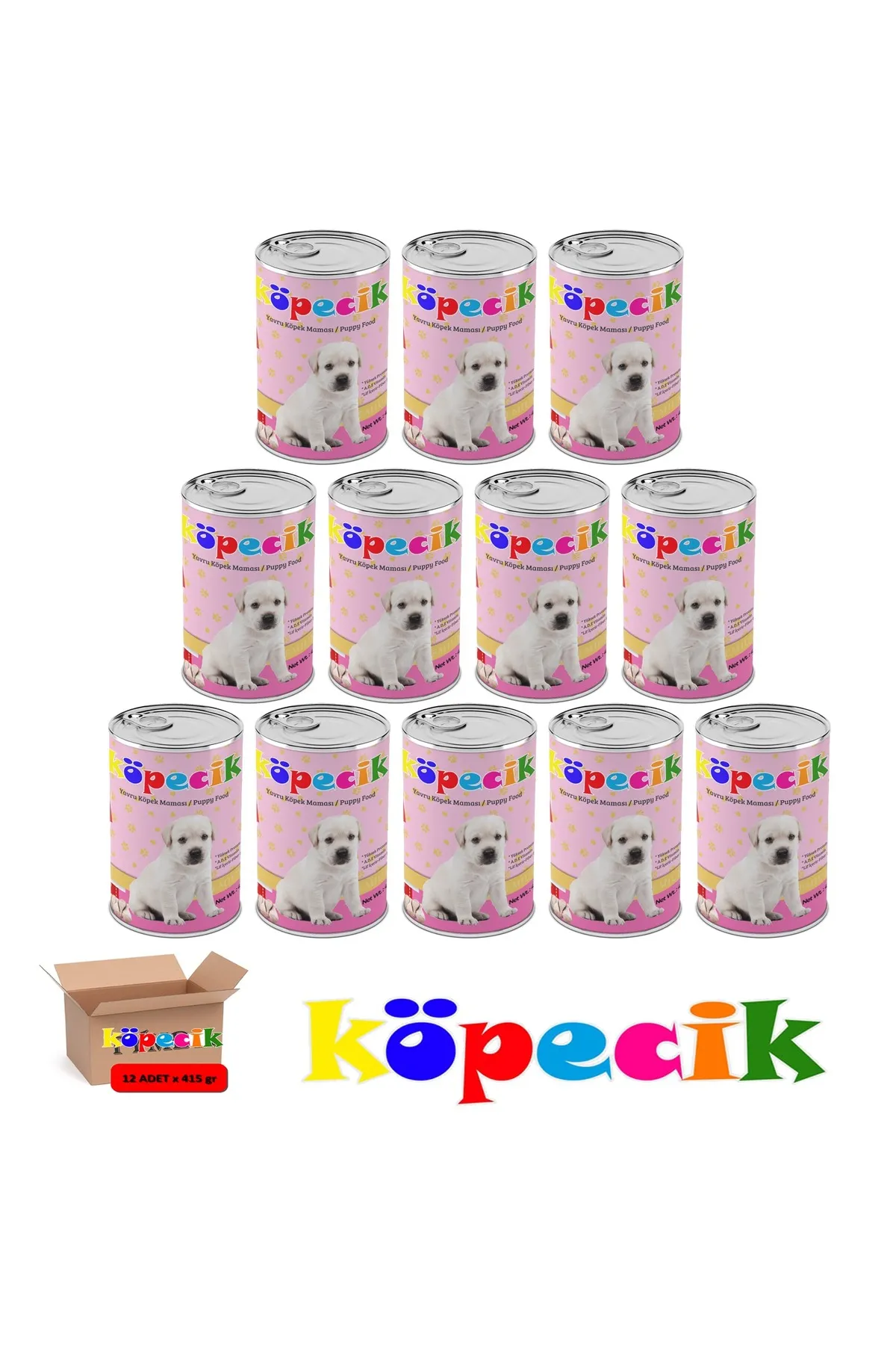 KÖPECİK%20TAVUK%20ETLİ%20YAVRU%20KÖPEK%20KONSERVE%20YAŞ%20MAMA%20415%20GR